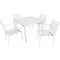 Global Industrial 40 Square Aluminum Slatted Dining Table, White 437005WH - alternate 3